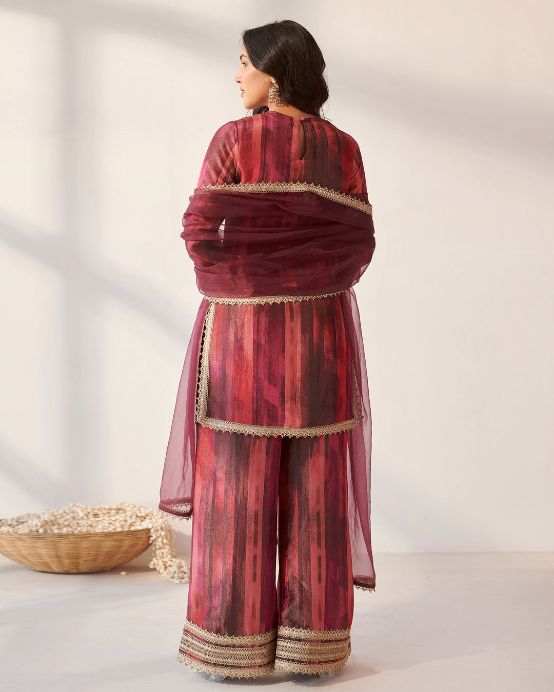 Magenta Gota Work Suit Set