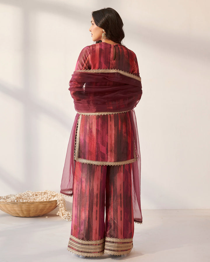 Magenta Gota Work Suit Set