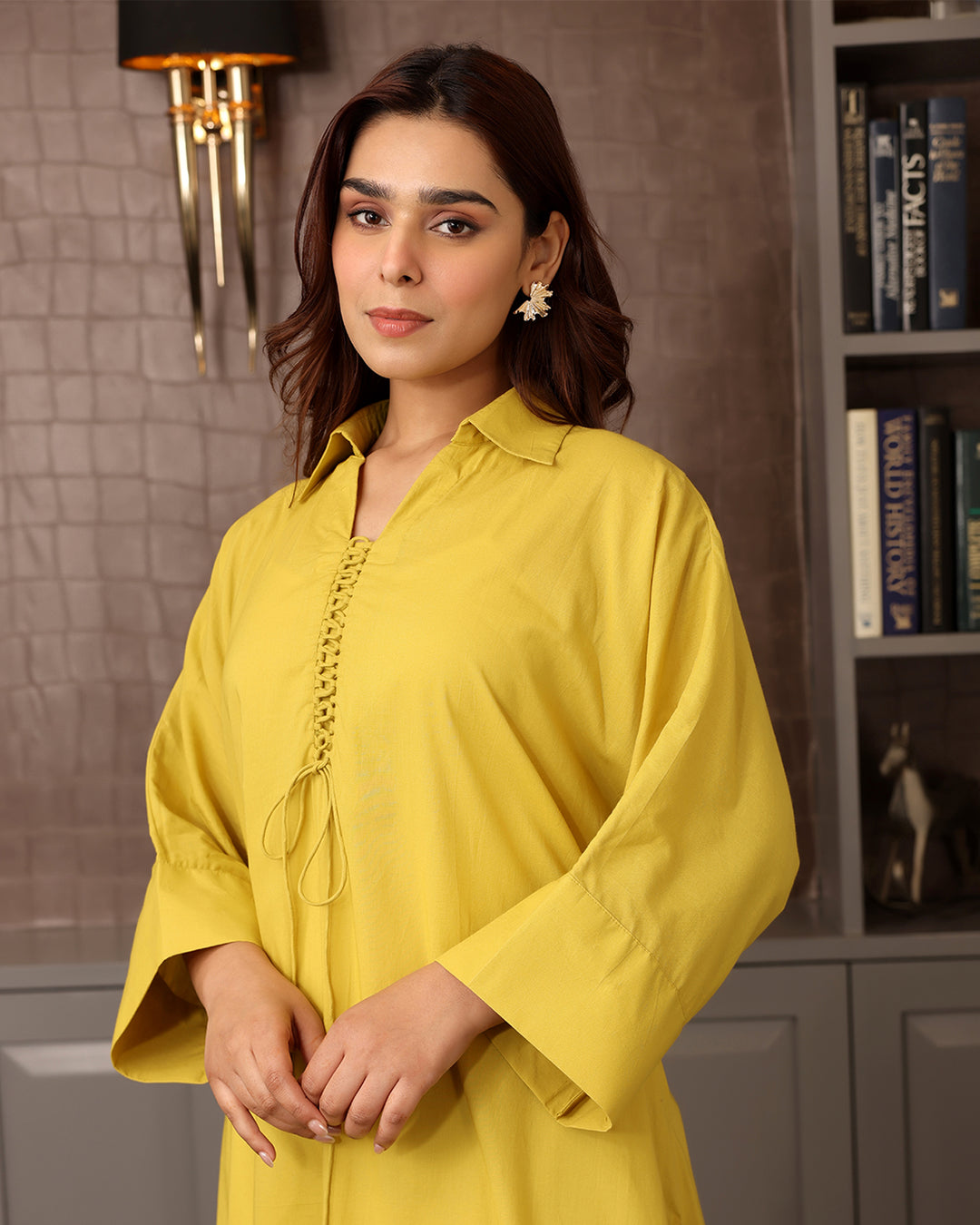 Mustard Yellow A-line Kurta