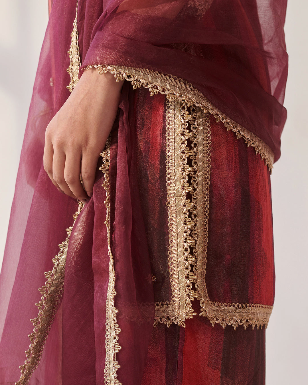 Magenta Gota Work Suit Set