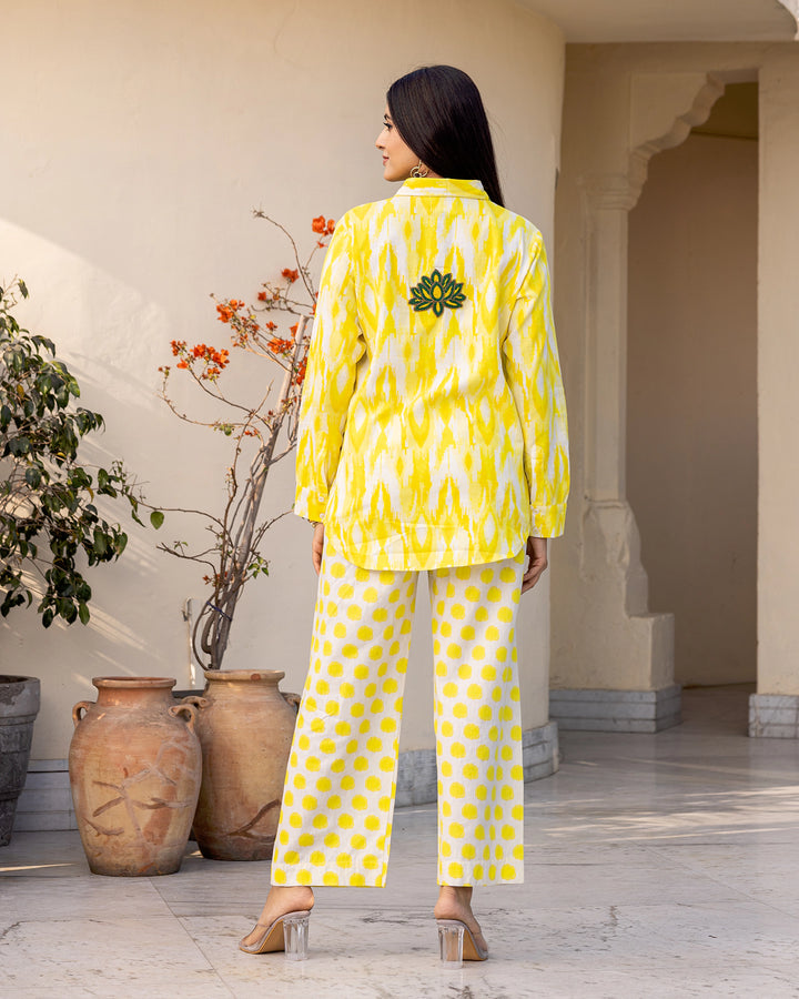 Sorbet Yellow Ikat Top