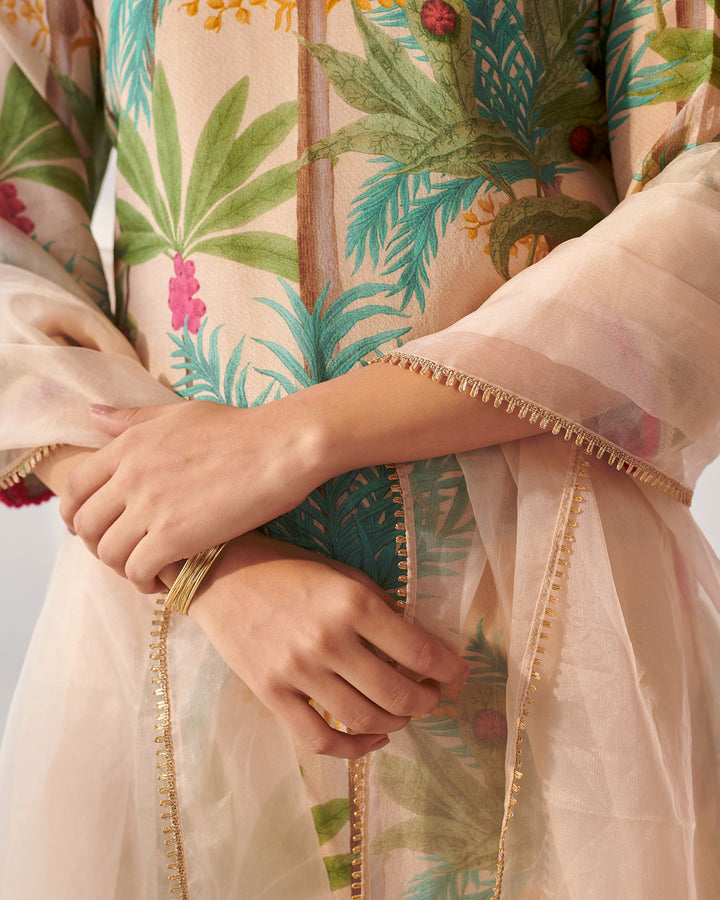 Off White Foliage Suit Set