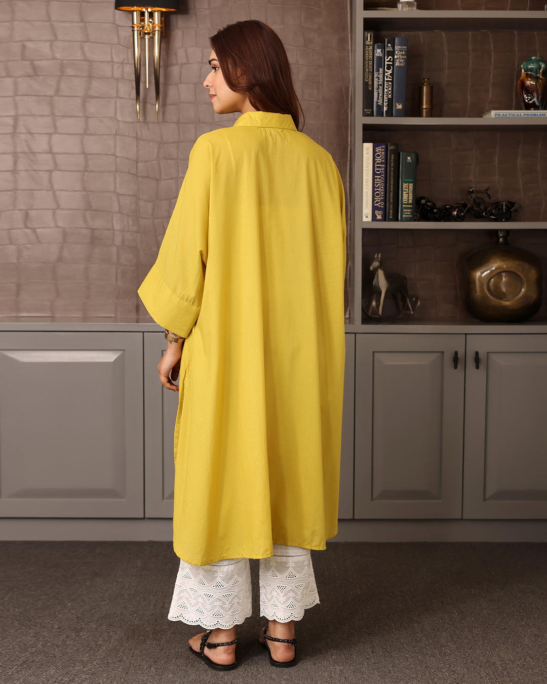 Mustard Yellow A-line Kurta
