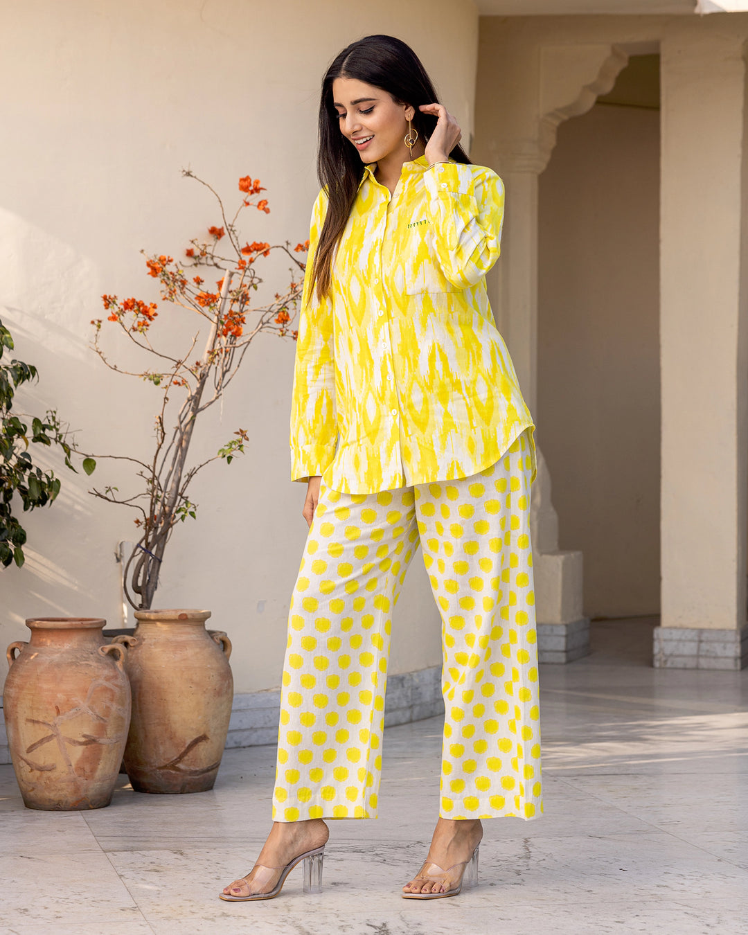 Sorbet Yellow Ikat Top