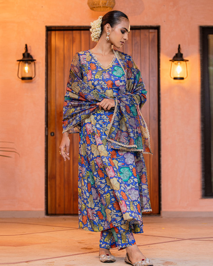 Multicolor Kalamkari Suit Set
