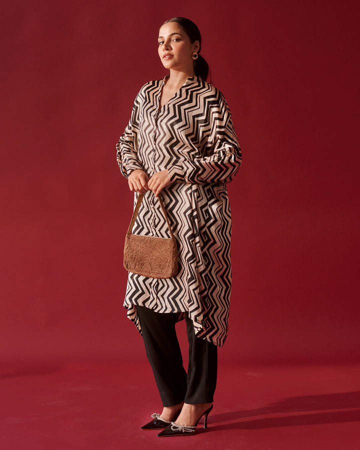 Ebony Chevron Tale Kaftan Set