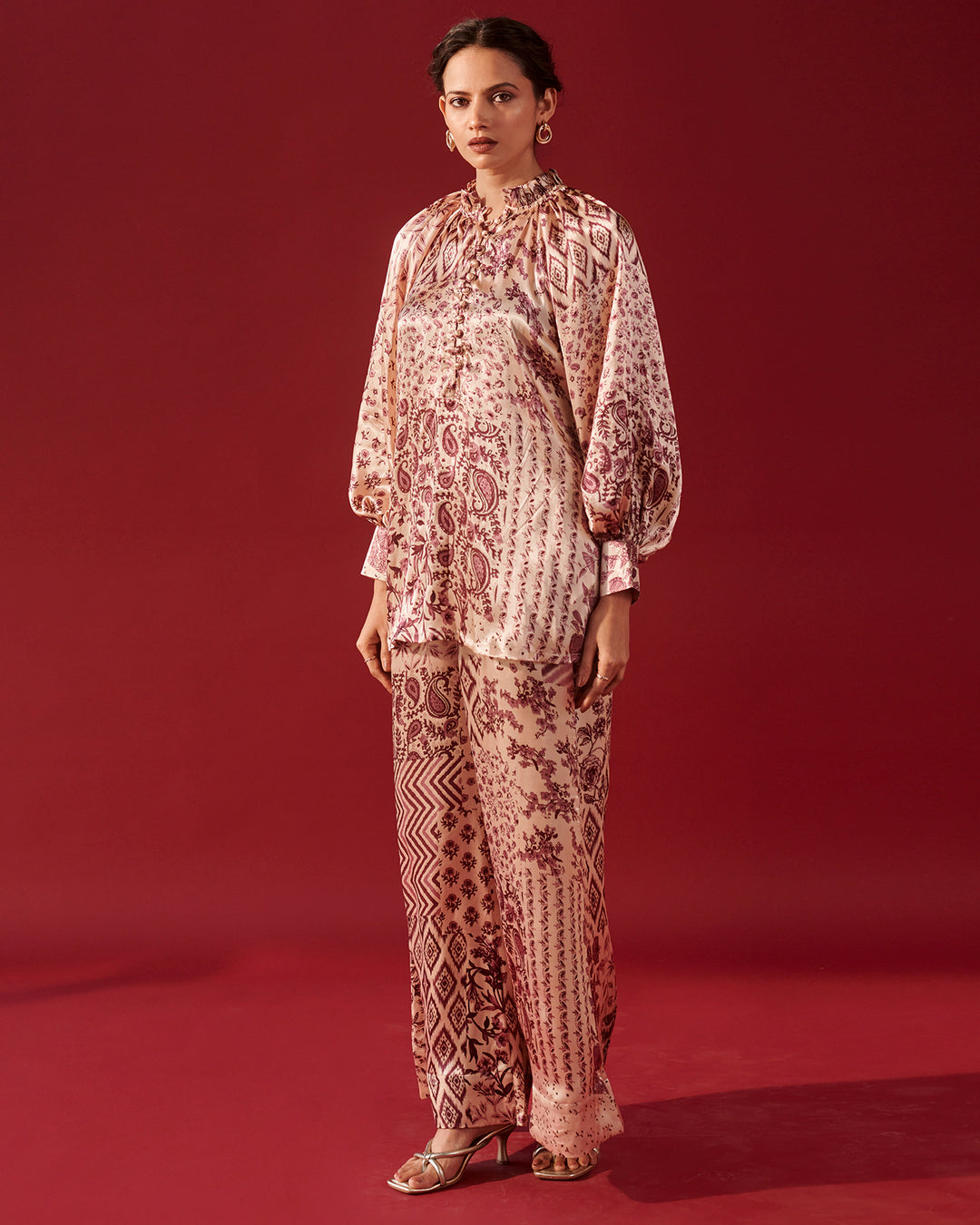 Ivory Lilac Print Platter Co-Ord Set