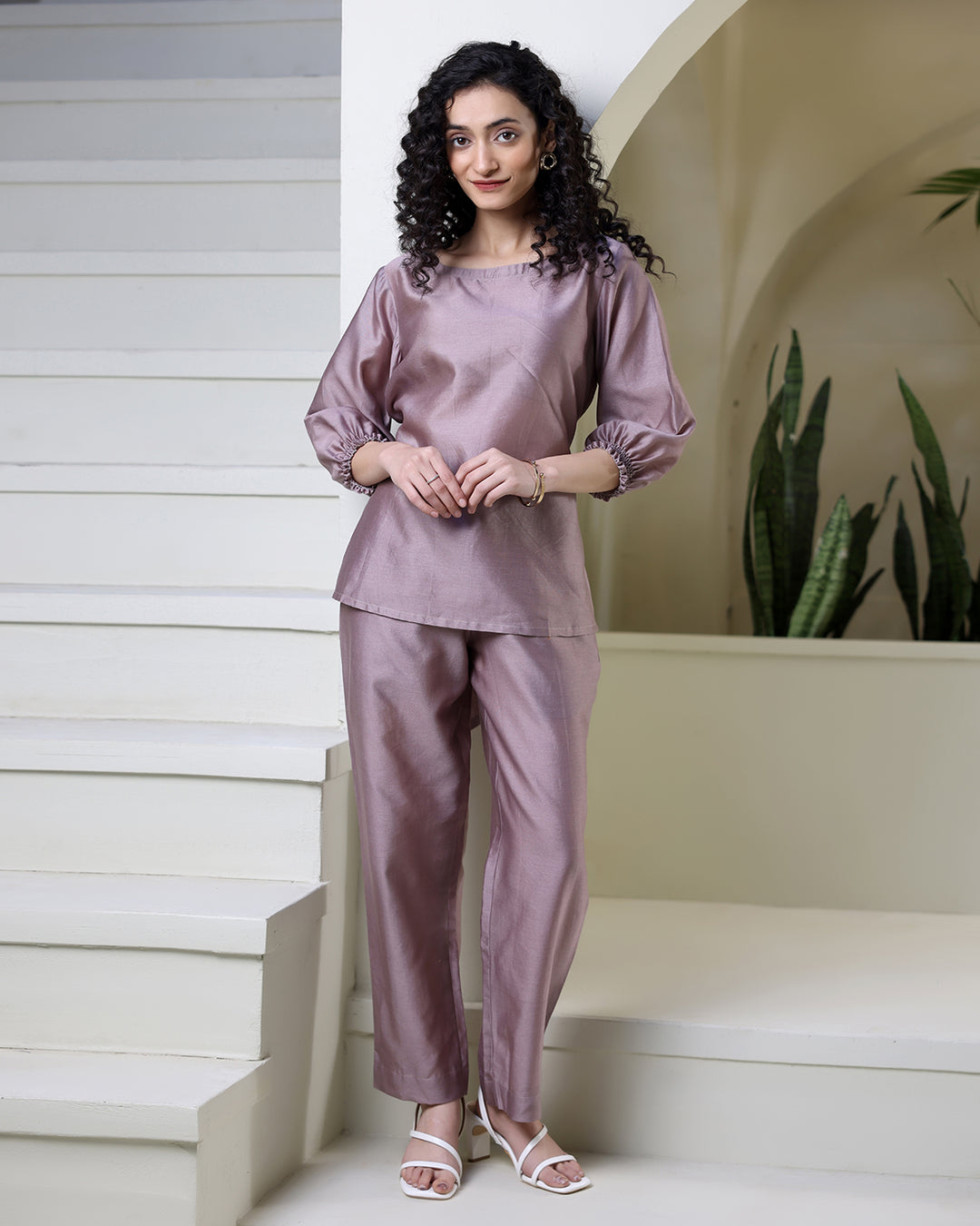 Mauve Tie-up Co-ord Set