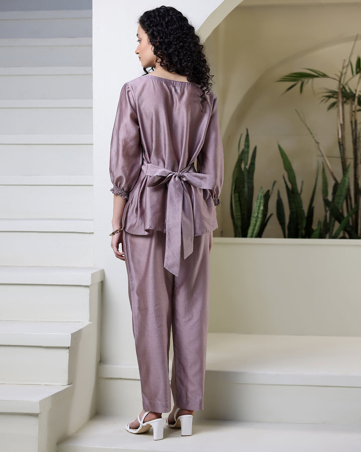 Mauve Tie-up Co-ord Set