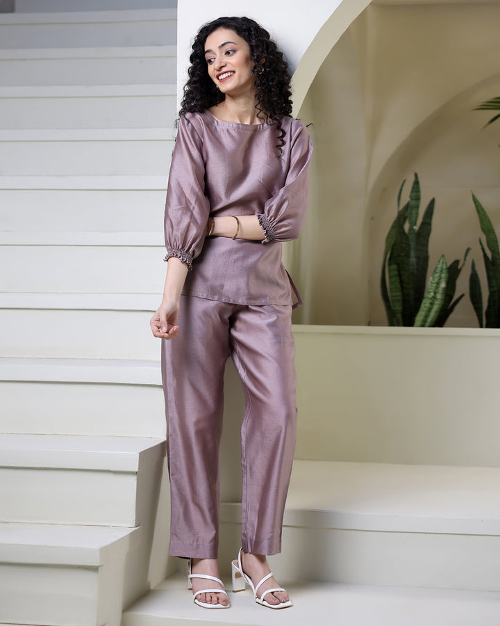 Mauve Tie-up Co-ord Set