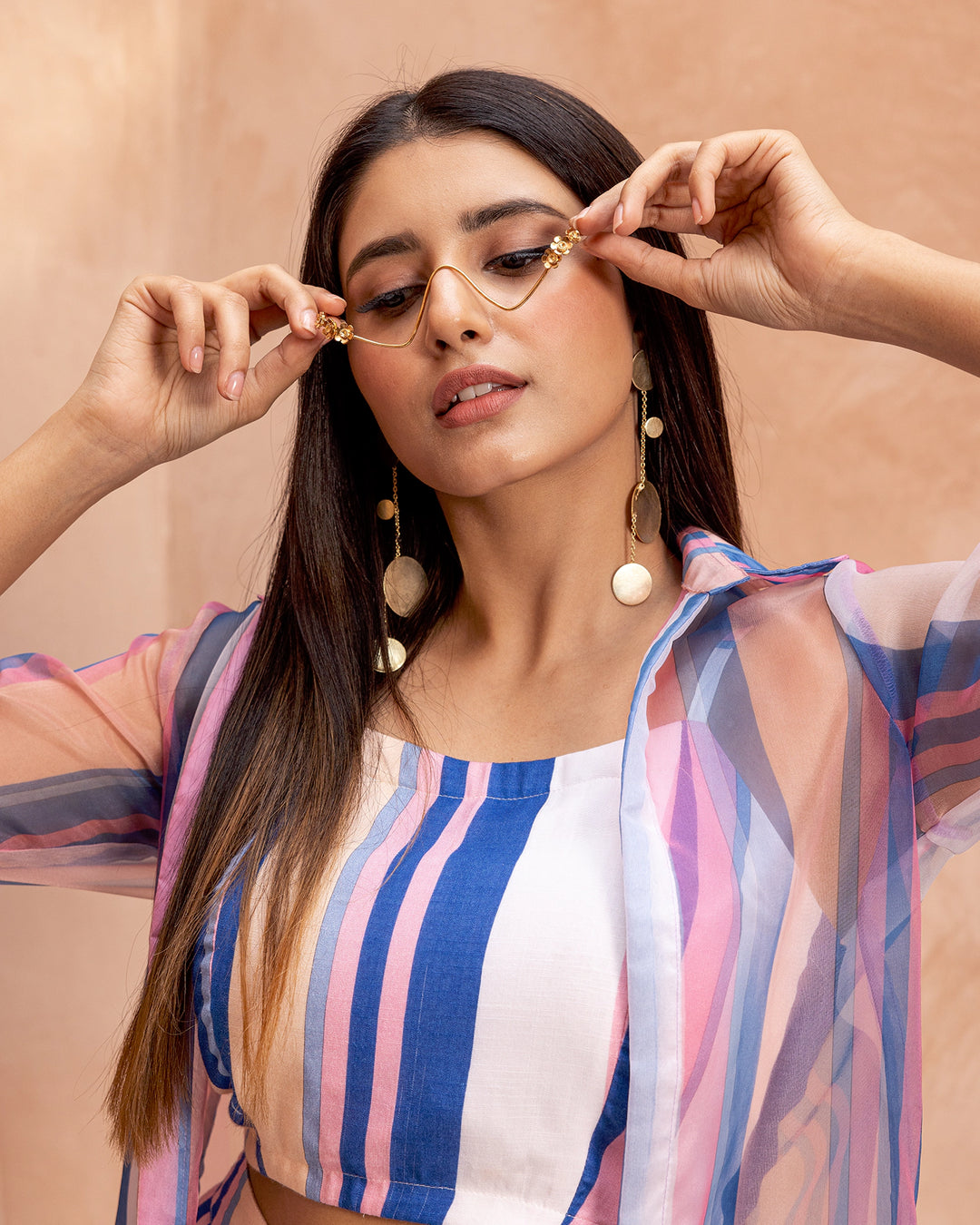 Multicolour Bold Striped Co-ord Set