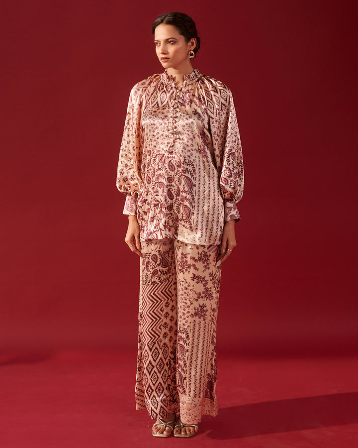 Ivory Lilac Print Platter Co-Ord Set
