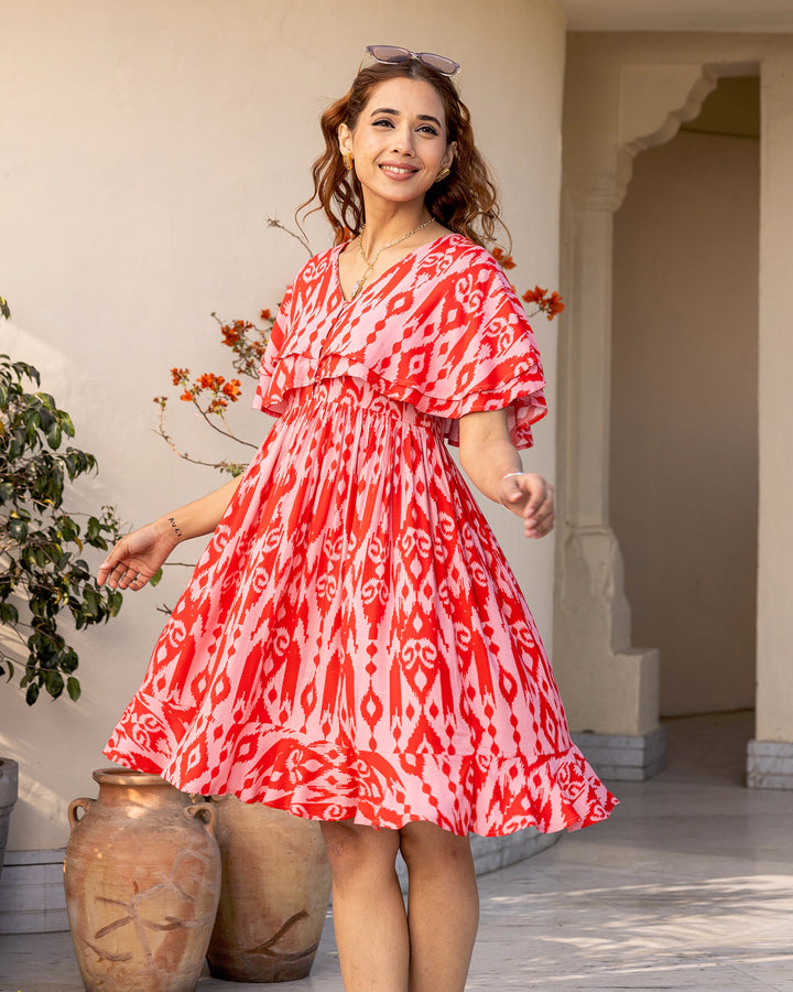 Red Ikat Dress