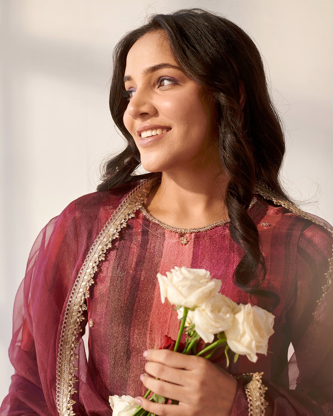 Magenta Gota Work Suit Set
