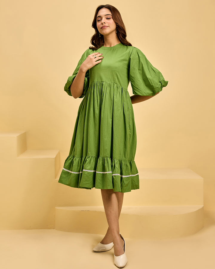 MOSS GREEN DRESS