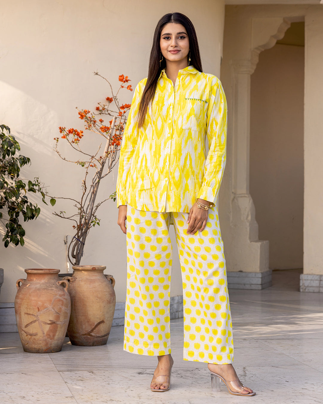 Sorbet Yellow Ikat Top
