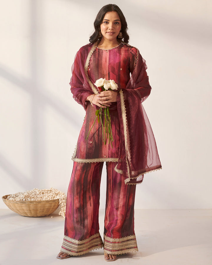 Magenta Gota Work Suit Set