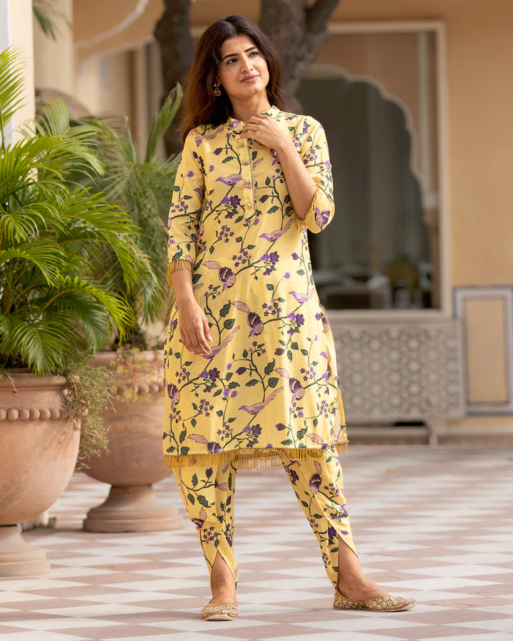 Sorbet Yellow Songbird Kurta Set