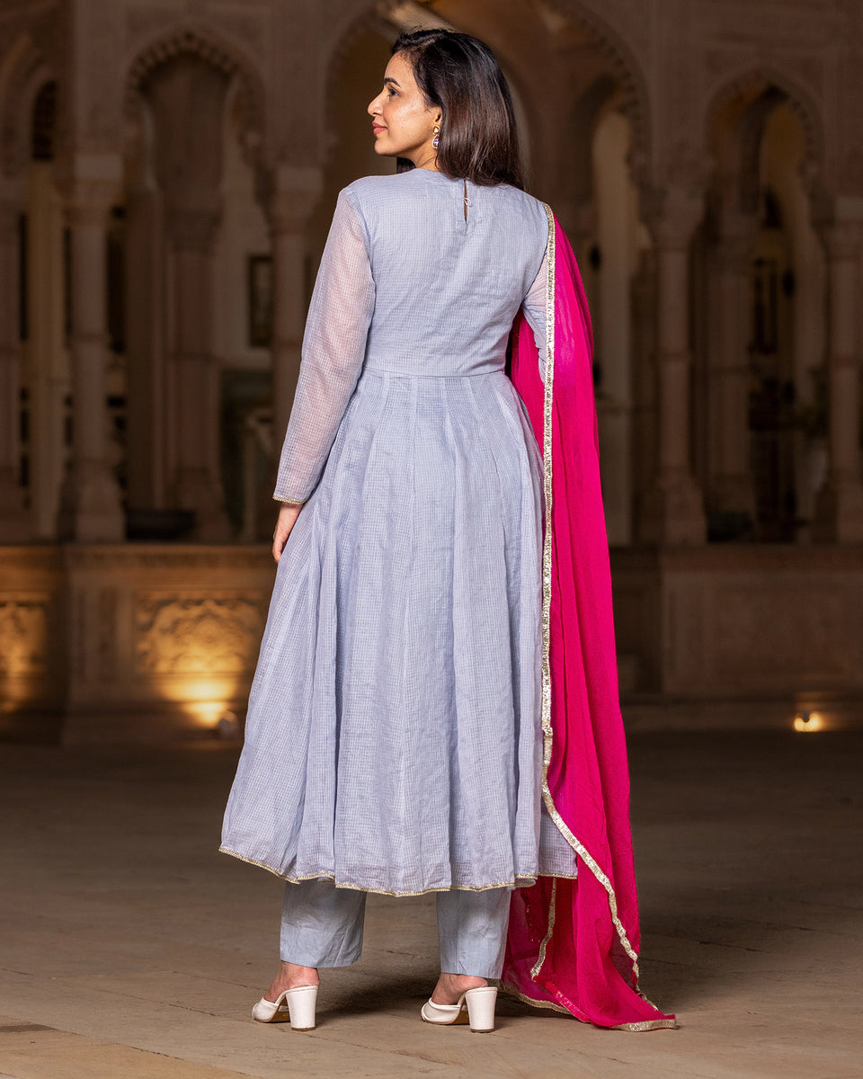 Grey 2025 anarkali suit
