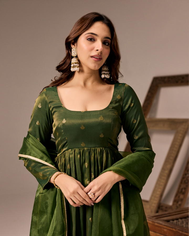 Deep Green Anarkali Suit