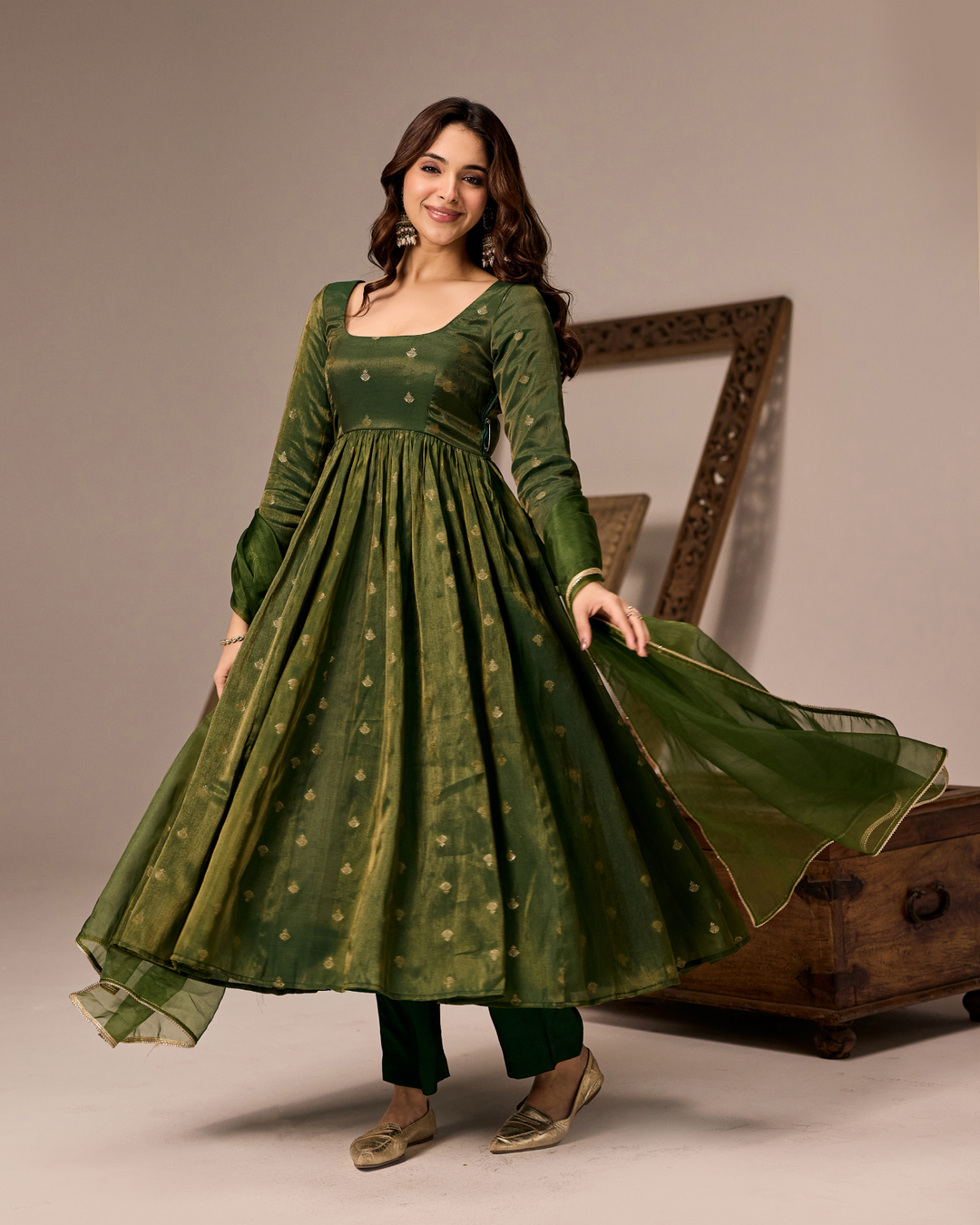 Deep Green Anarkali Suit