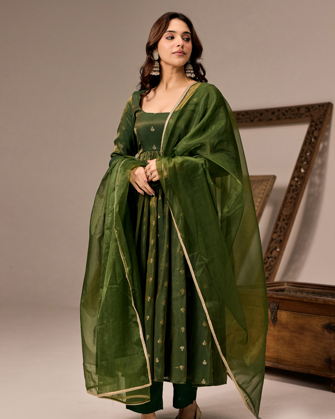 Deep Green Anarkali Suit