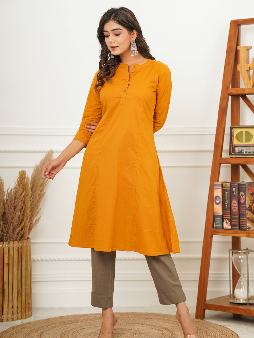 Light Brown A Line Kurti