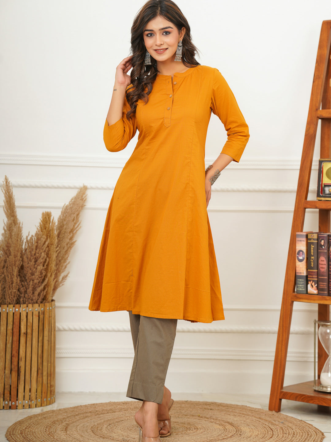 Light Brown A Line Kurti