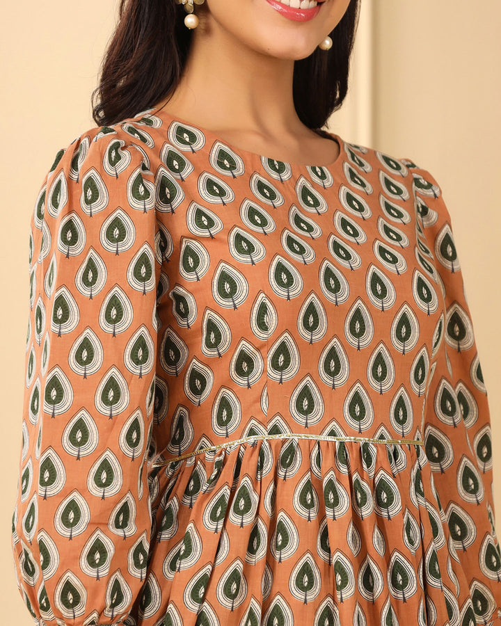 Paisley Block Kurta Set