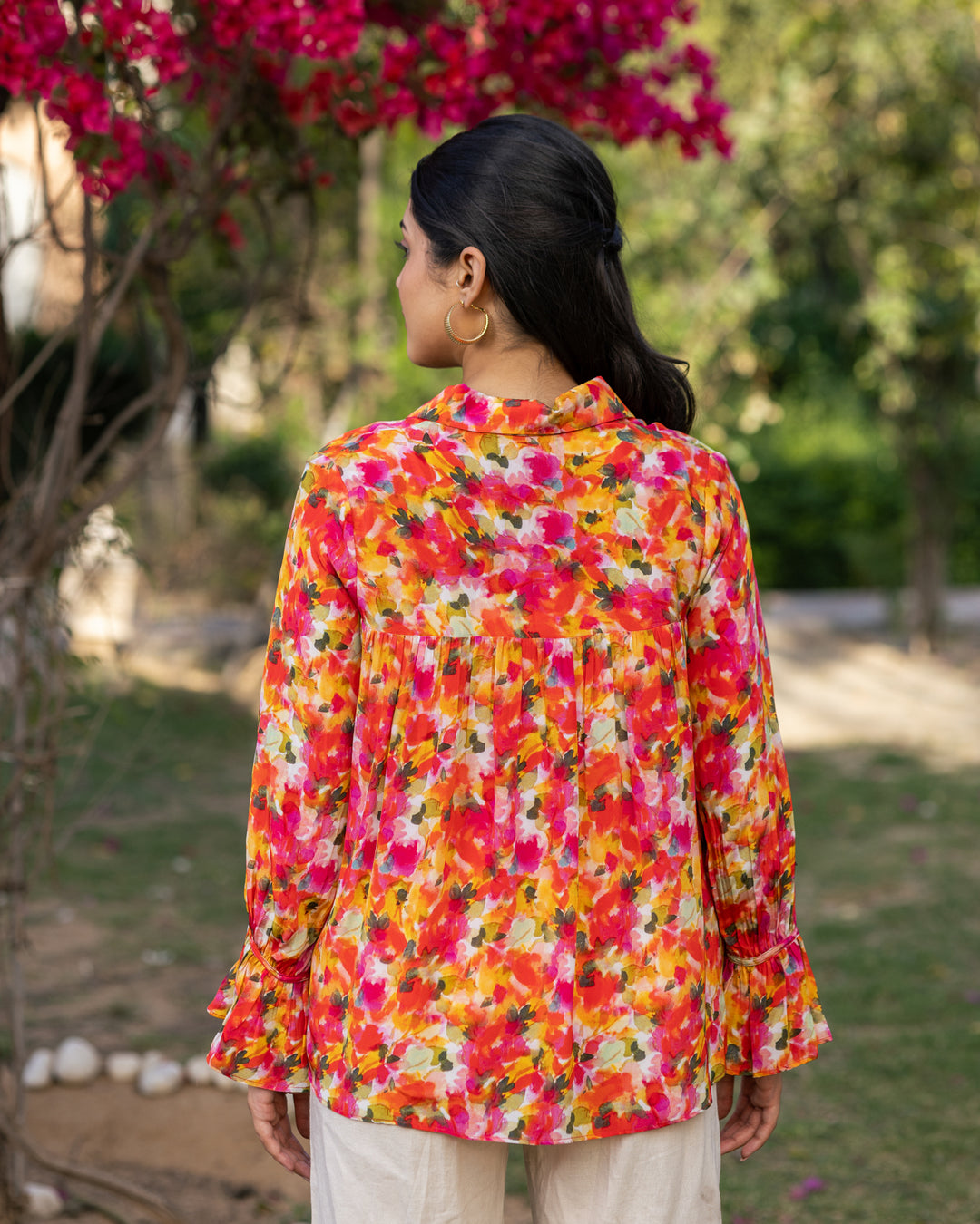 Red Floral Top