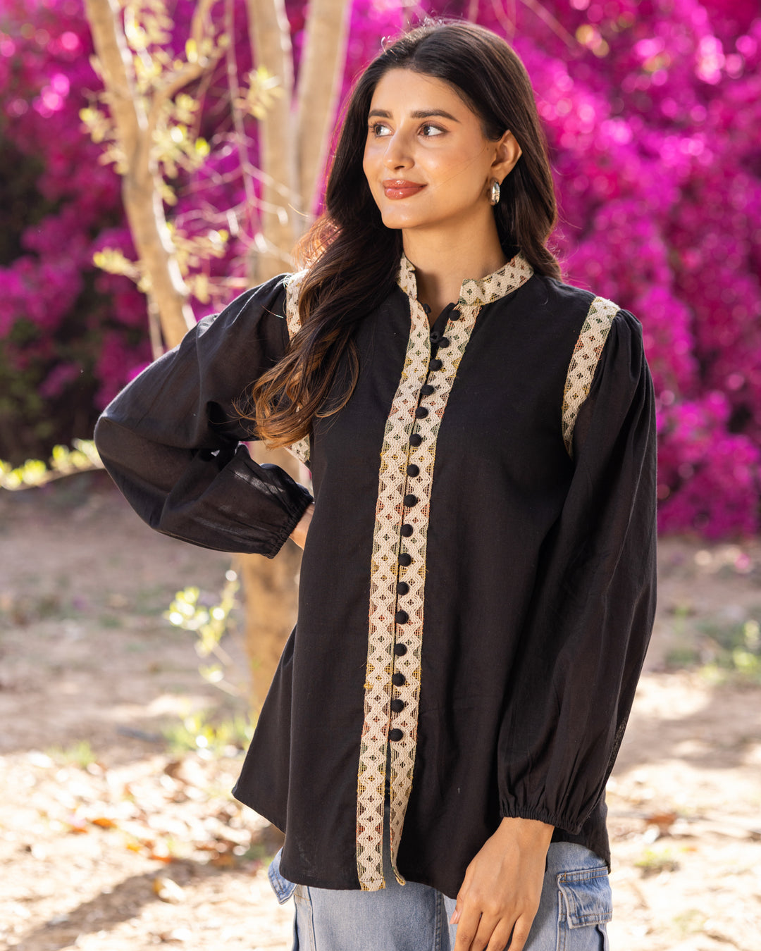 Black Love Lace Top