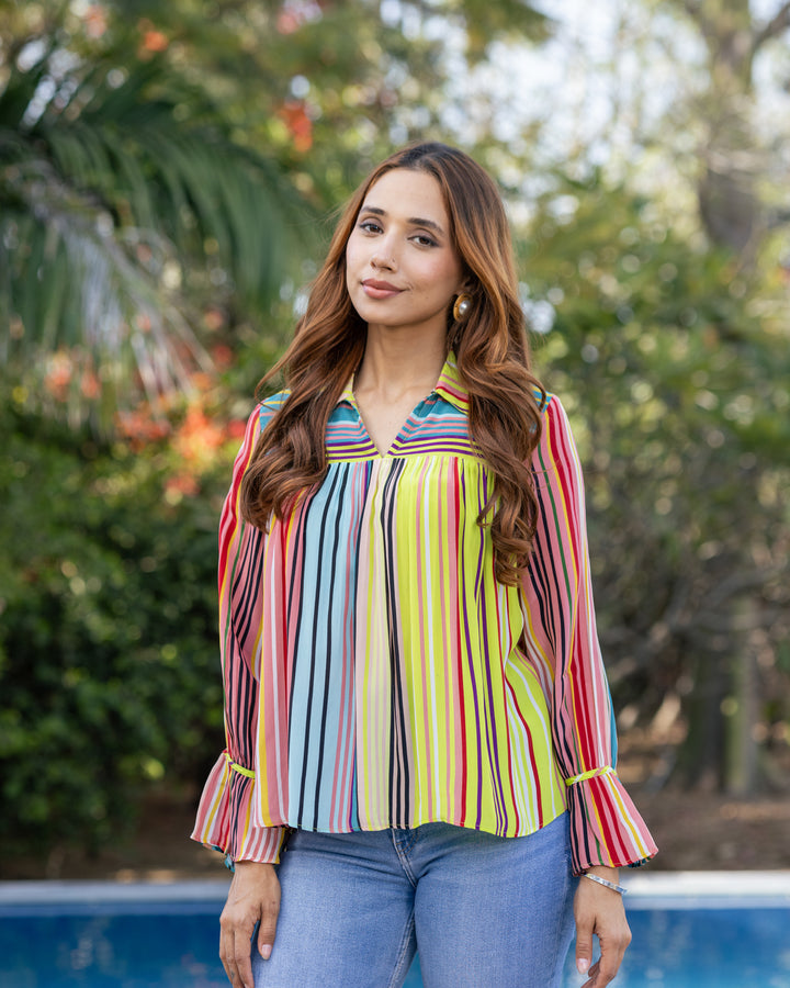 Multicolour Striped Top