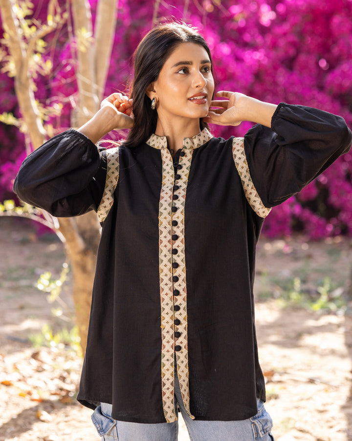 Black Love Lace Top