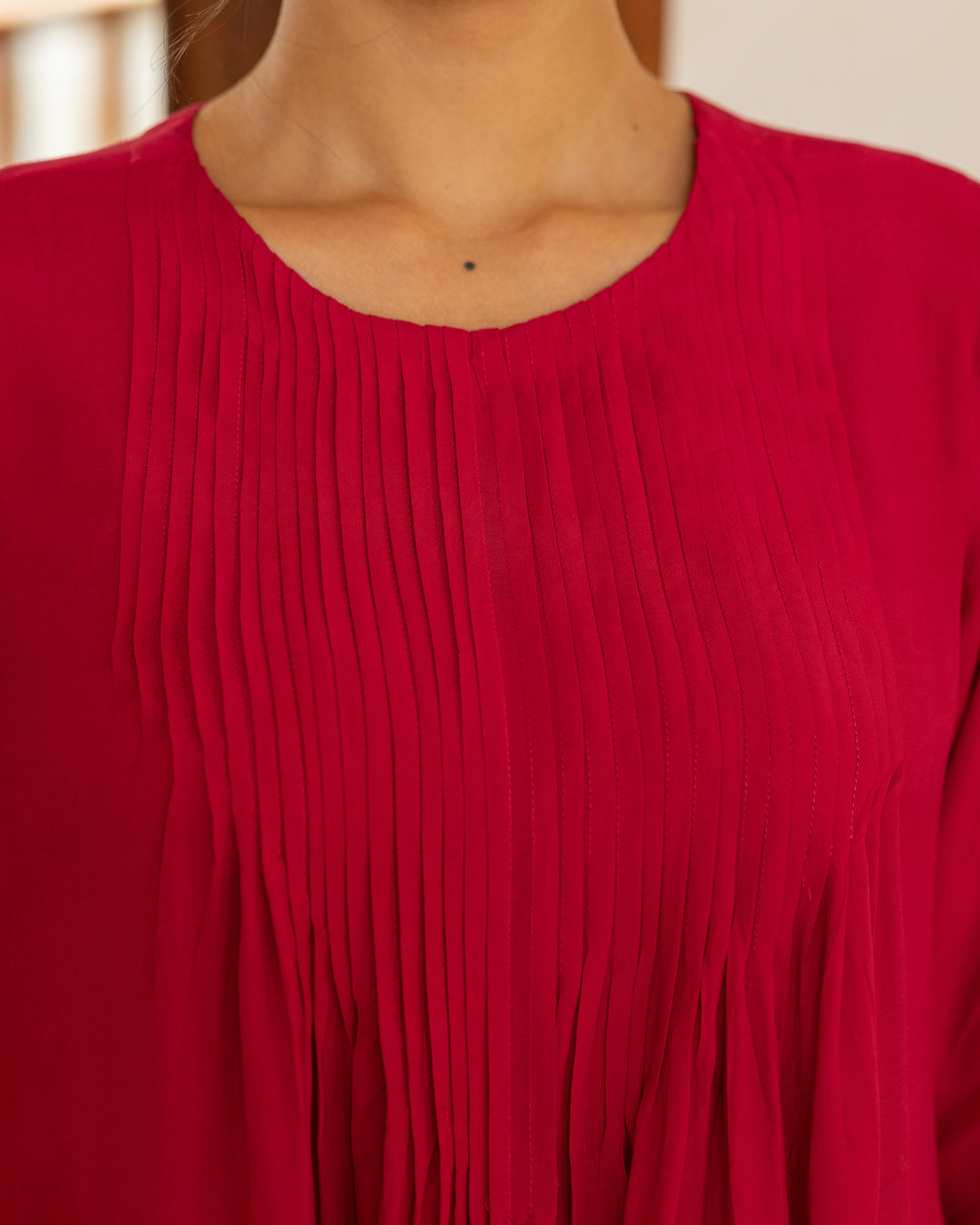 Maroon Aquarelle Floral Kurta Set