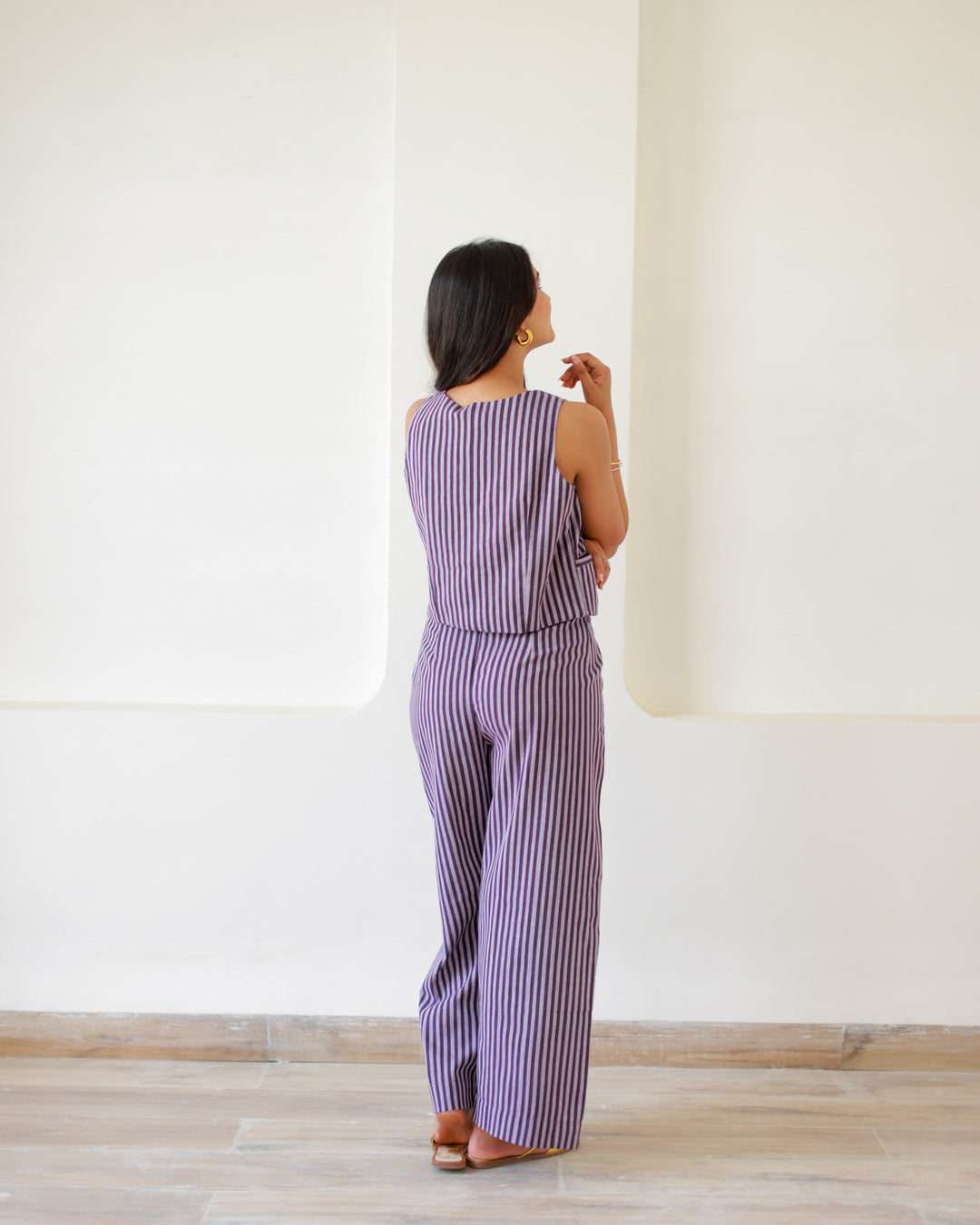 Purple Stripes Co-Ord Set