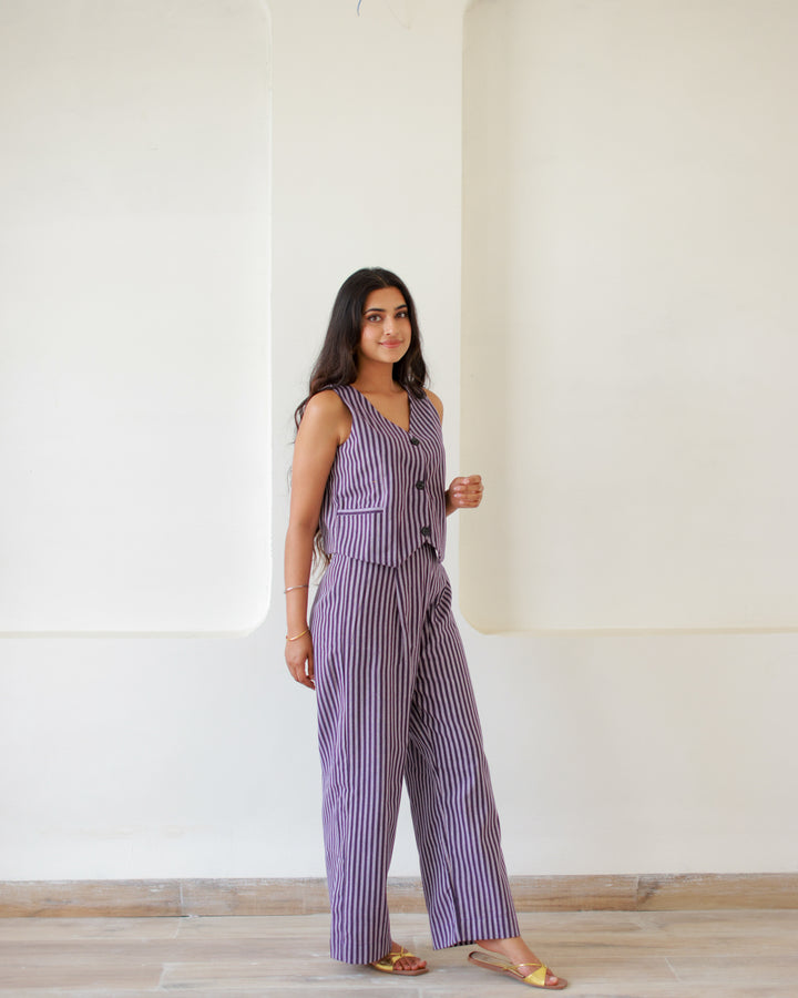 Purple Stripes Co-Ord Set