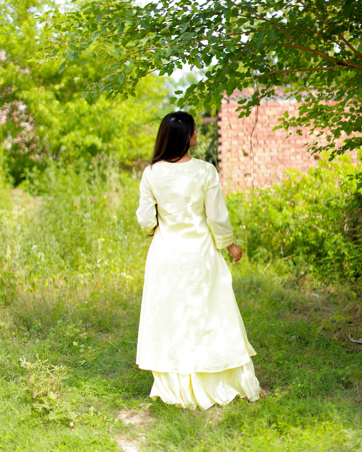 Urban Yellow Mulmul Kurta Set