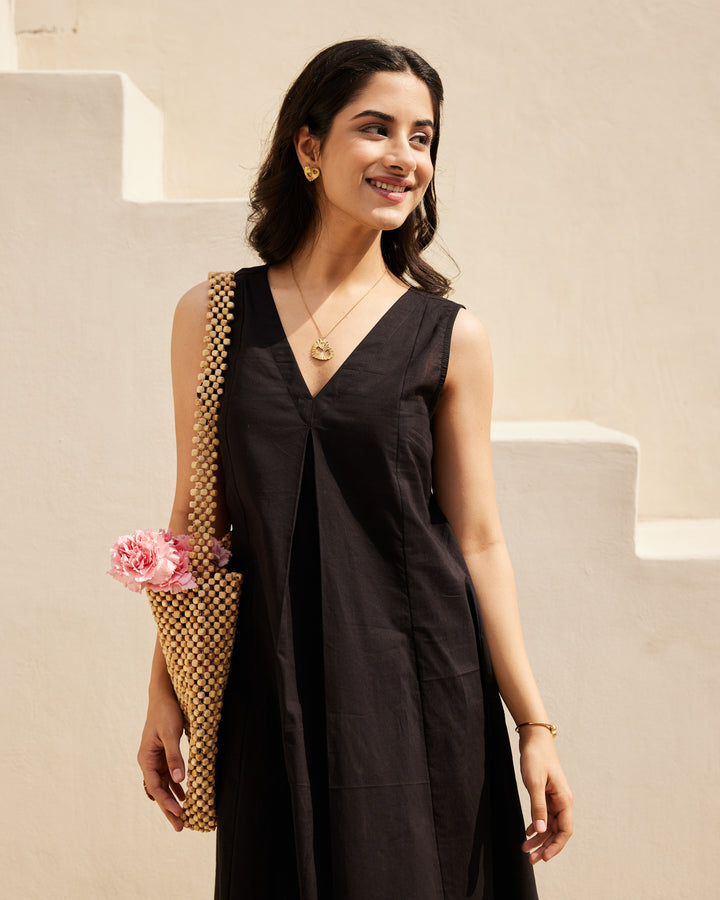 Black Basic Kurta Set