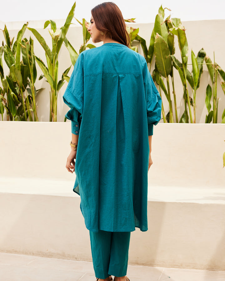 Urban Green Cotton Kurta Set