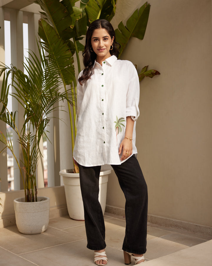 White Essential Linen Shirt
