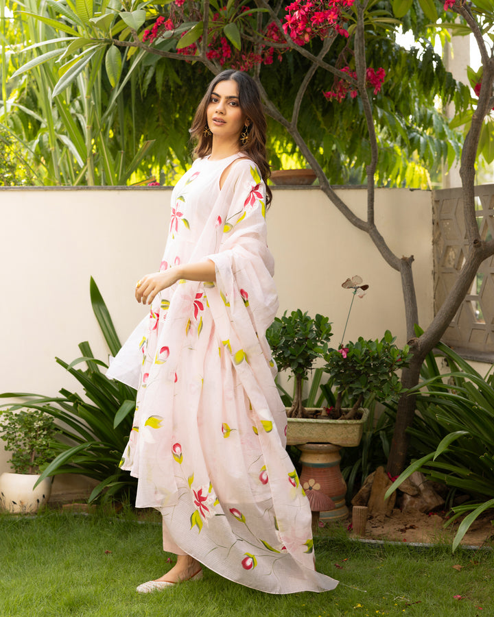 Ivory Bloom Handpainted Suit Set