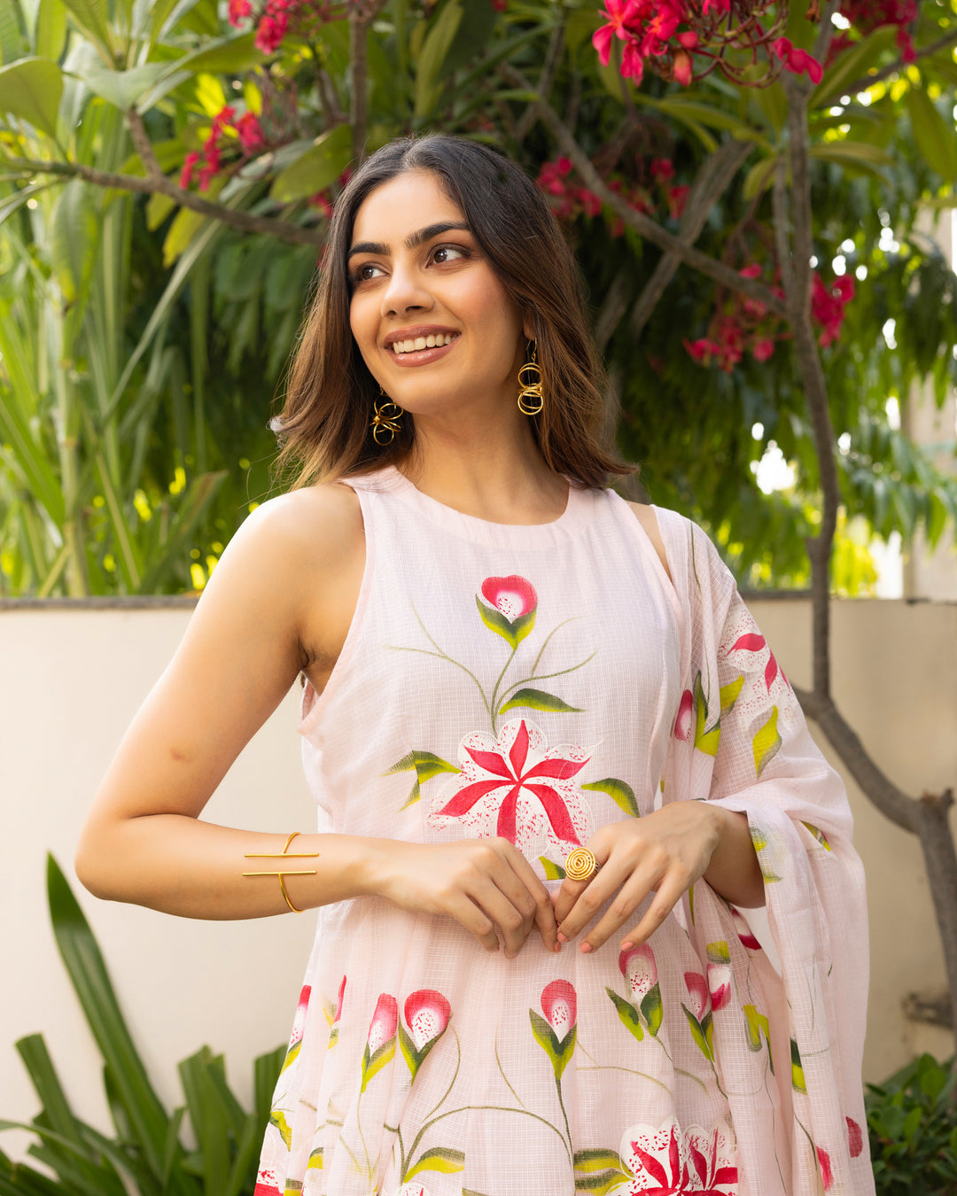 Ivory Bloom Handpainted Suit Set