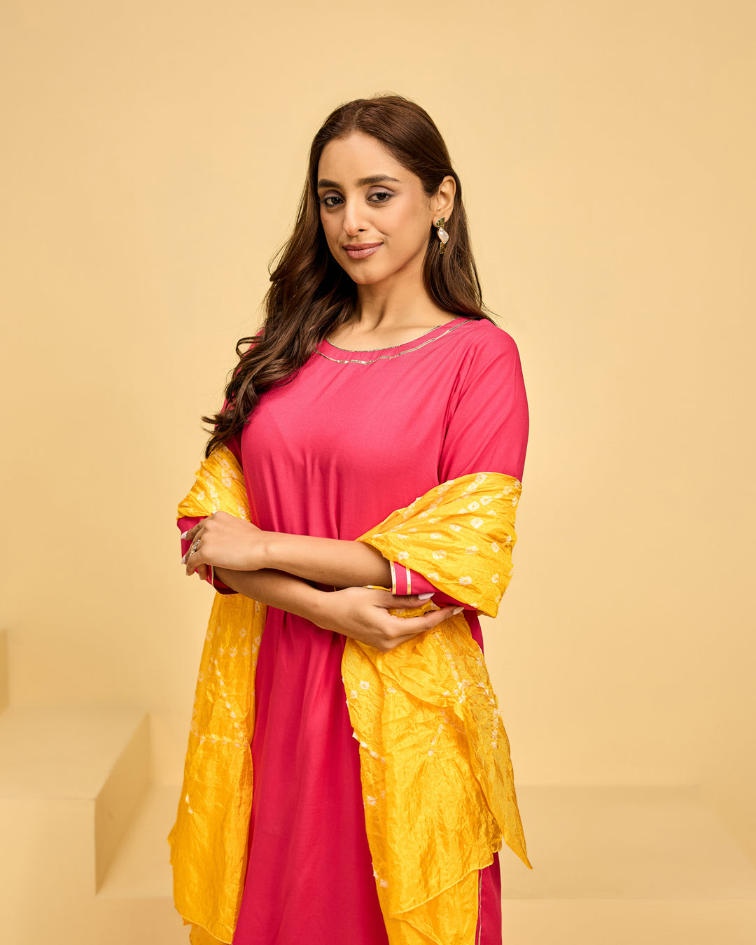 Pink Rayon Suit Set
