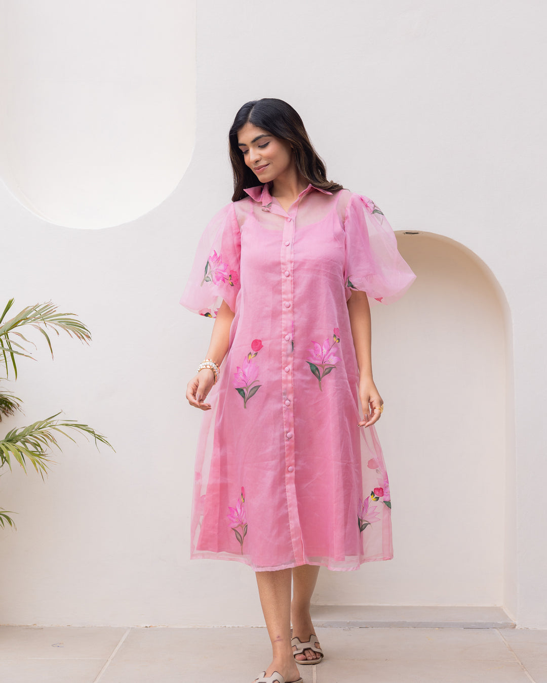 Baby Pink Organza Dress