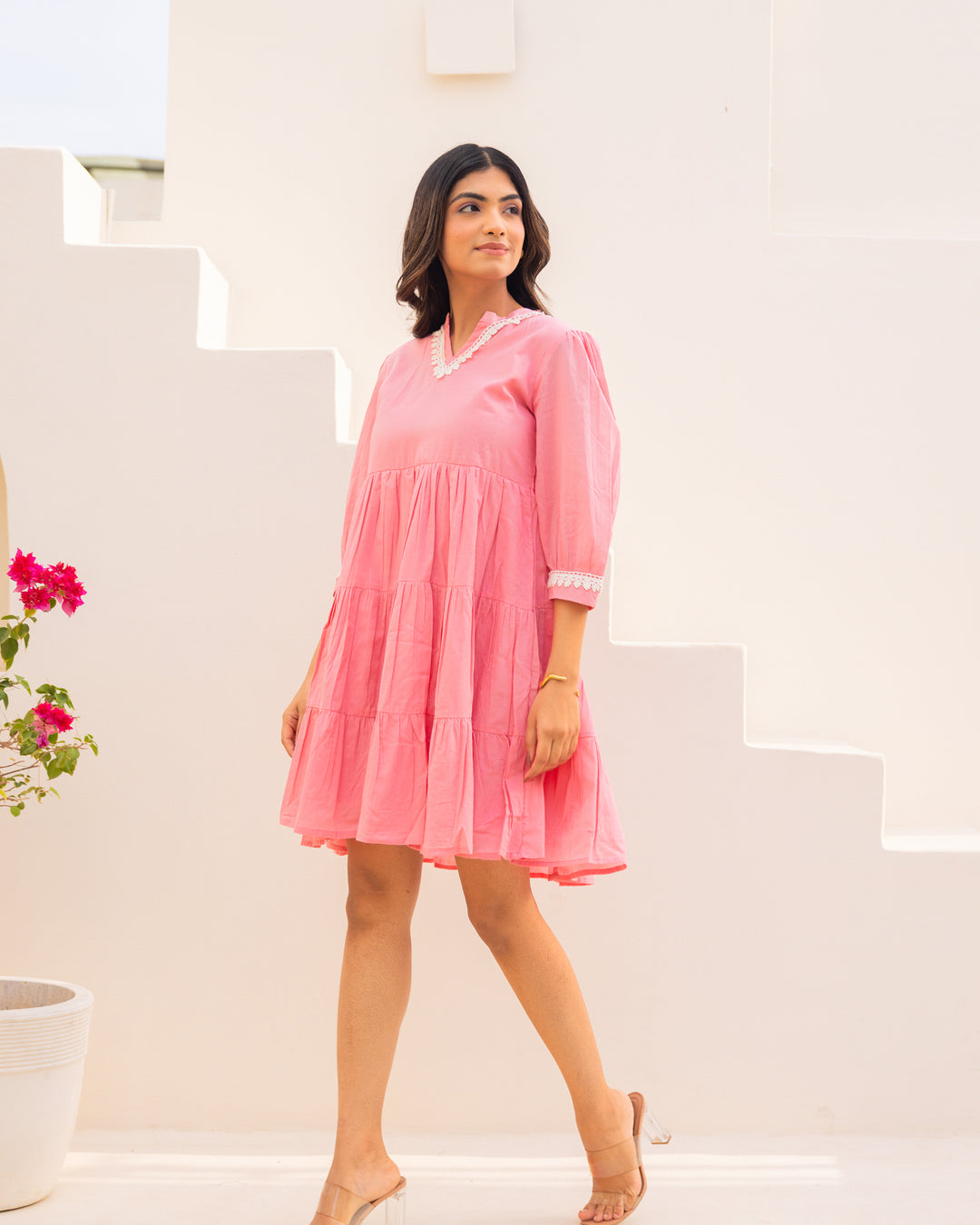 Light Pink Mulmul Dress