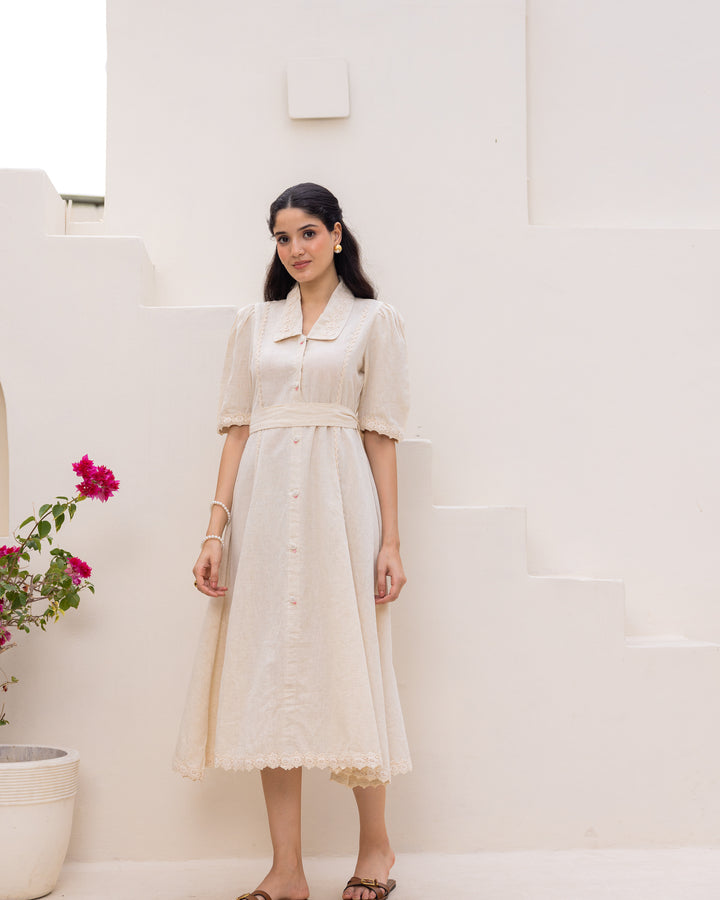 Cotton Ivory Lace Dress