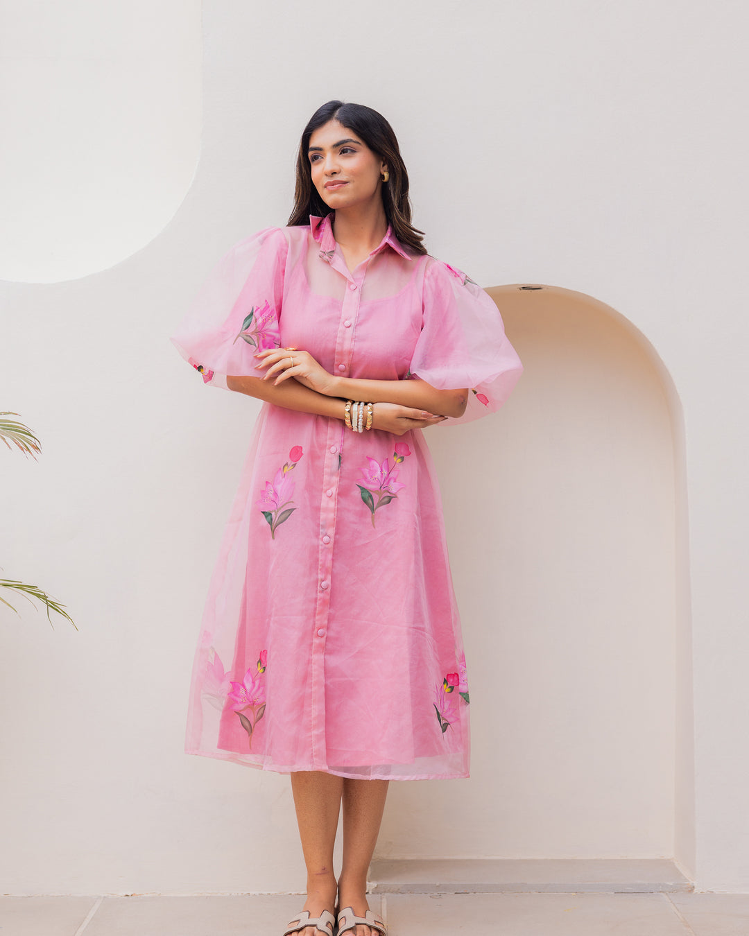 Baby Pink Organza Dress