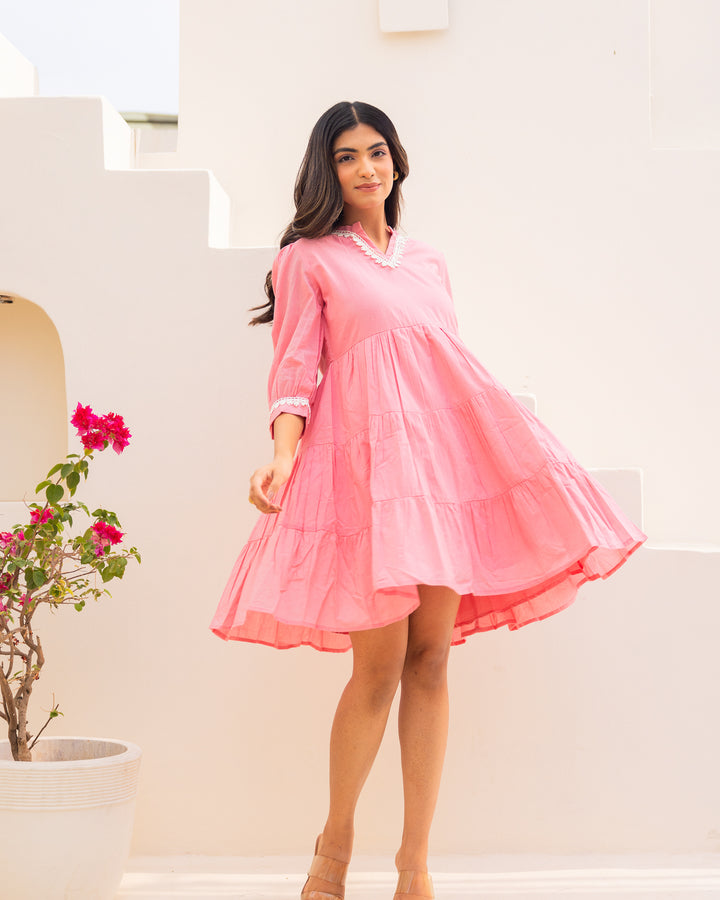 Light Pink Mulmul Dress