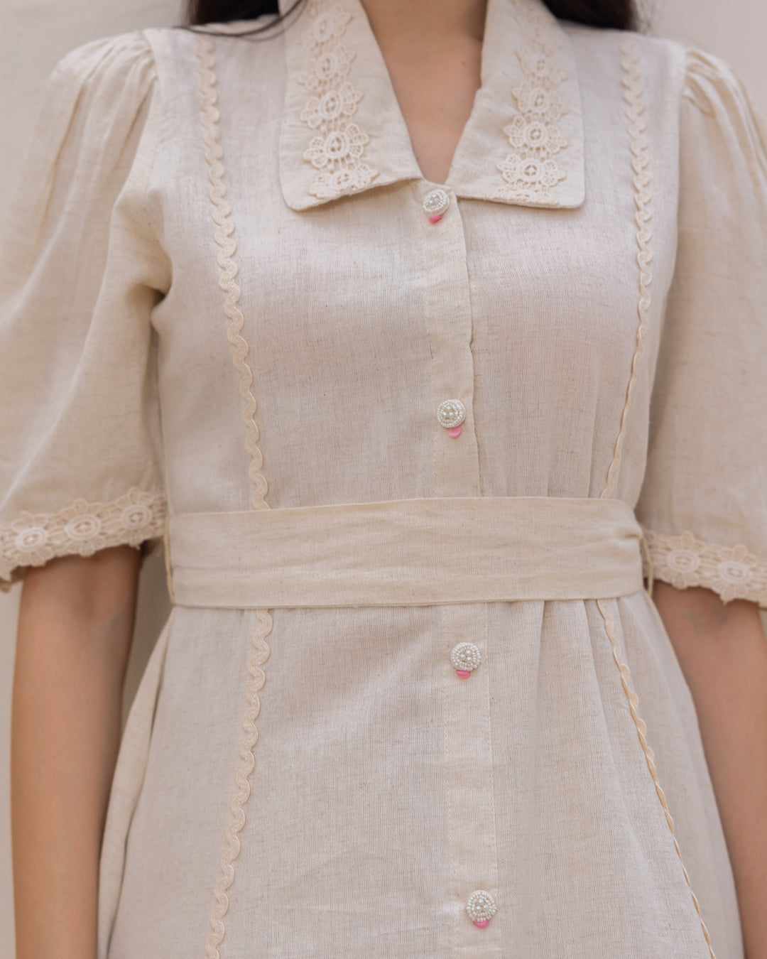Cotton Ivory Lace Dress