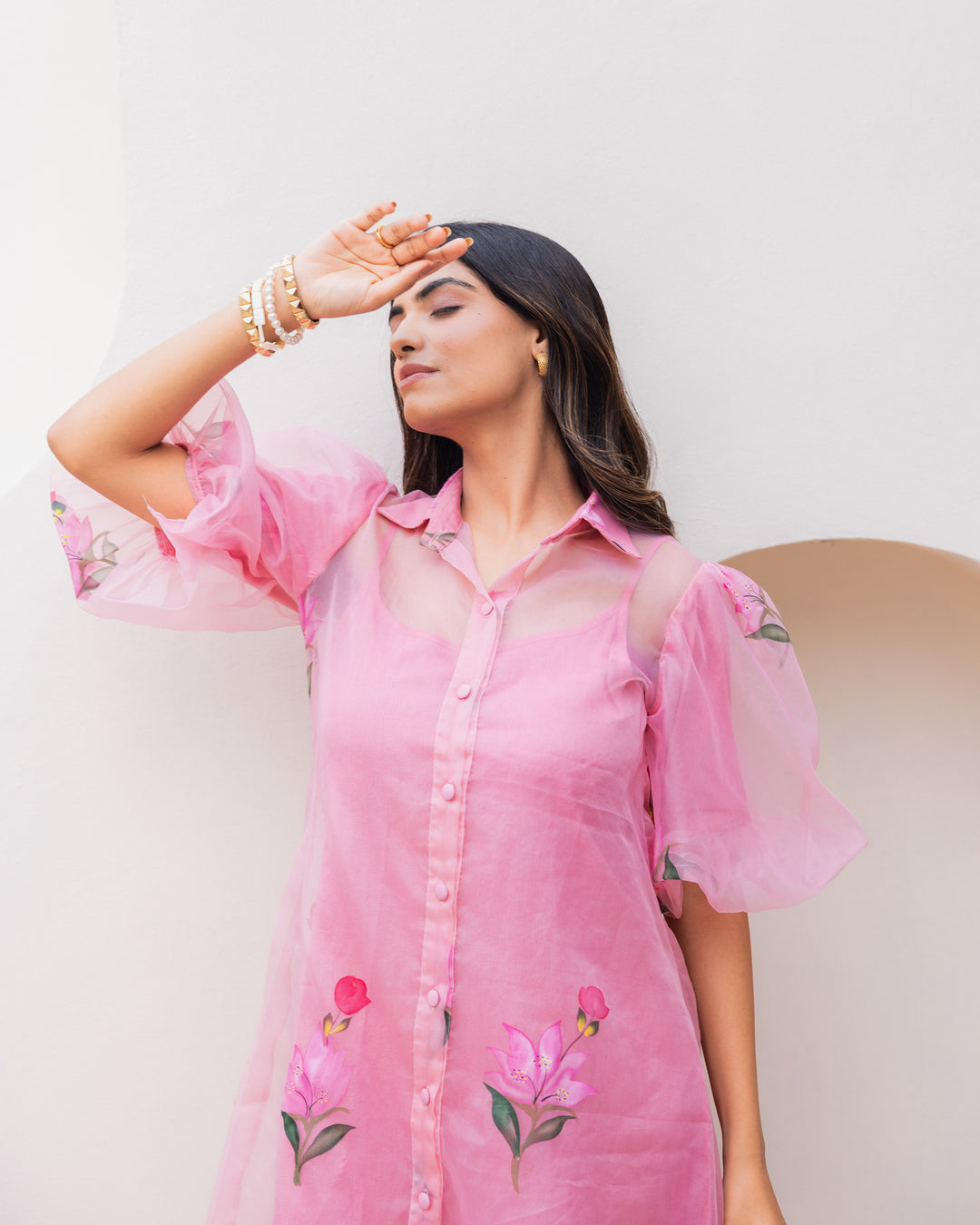 Baby Pink Organza Dress